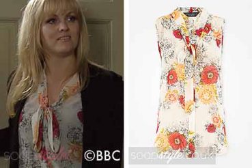 Tanya Branning in EastEnders floral blouse Tanya Branning in EastEnders floral blouse