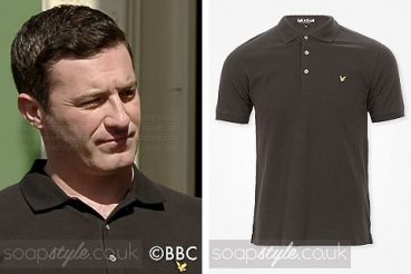 Carl White EastEnders black polo shirt