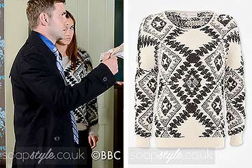 Lauren Branning fluffy zig zag jumper on EastEnders