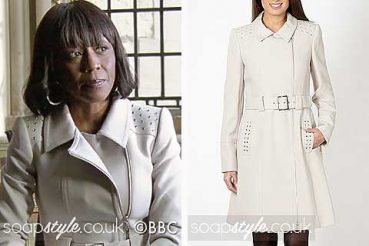 Denise Fox EastEnders cream coat