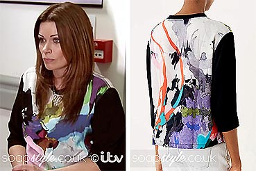 Carla’s Colour Print Top in Coronation Street