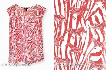 Zebra print top worn by Maria on Coronation Street