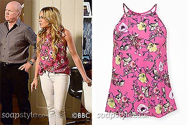 The pink top worn by Roxy Mitchell in EastEnders The pink top worn by Roxy Mitchell in EastEnders