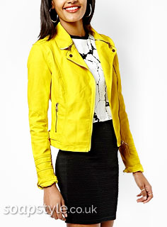 SoapStyle.co.uk - Hollyoaks - Blessing Yellow Biker Jacket - Details