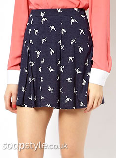 Sienna’s Blue Bird Print Skirt