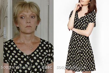 Jean daisy print dress in EastEnders Jean daisy print dress in EastEnders