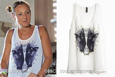 Tina in EastEnders cat vest top Tina in EastEnders cat vest top