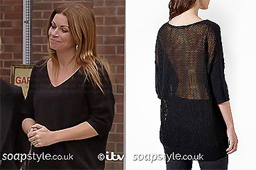Carla Connor black jumper in Coronation Street