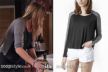 Carla Connor black grey top Coronation Street Carla Connor black grey top Coronation Street
