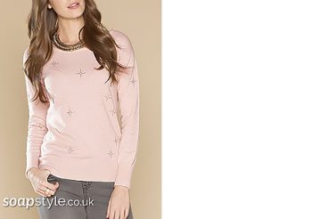 Sally Corrie Clothes - Pink star jumper