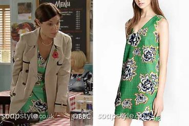 Emma Summerhayes Green Floral Dress in EastEnders