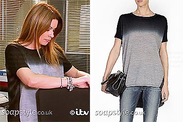 Carla Connor Grey & Black Top on Corrie
