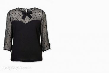 Michelle Black Bow Top in Coronation Street Michelle Black Bow Top in Coronation Street