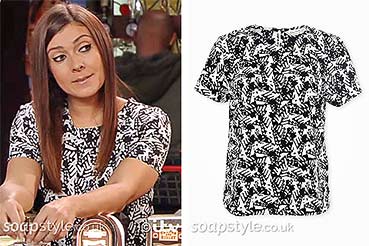 Michelle Black & White Print Top Corrie Michelle Black & White Print Top Corrie