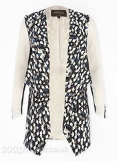 Alya's Waterfall Pattern Zip Sleeve Jacket - Corrie - Details - SoapStyle