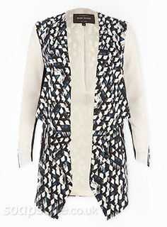 Alya Nazir's Waterfall Pattern Zip Sleeve Jacket in Corrie - Details - SoapStyle