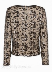 Liz's Black Sequin Top - Corrie - Back - SoapStyle