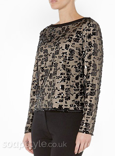 Liz's Black Sequin Top - Corrie - Where From - SoapStyle