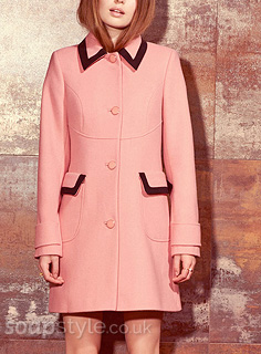 Tracy’s Pink & Black Trim Coat in Corrie