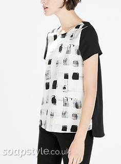 Sarah-Louise’s Grey Check Print Top