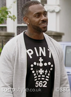 Vincent's (Richard Blackwood) Pint T-Shirt in EastEnders - SoapStyle