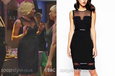 Roxy's Black Engagement Party Dress in EastEnders Roxy's Black Engagement Party Dress in EastEnders