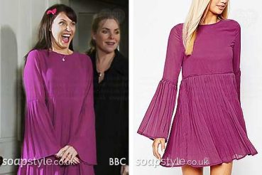 Honey purple pink dress in EastEnders