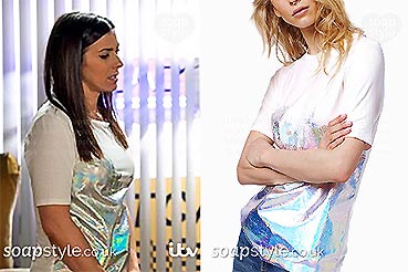 Michelle Coronation Street holographic tee Michelle Coronation Street holographic tee