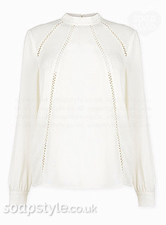 Picture of a match for Alya Nazir's (Sair Khan) white blouse in Coronation Street