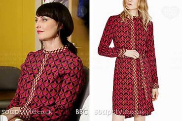 Honey in Eastenders geo print shirt dress