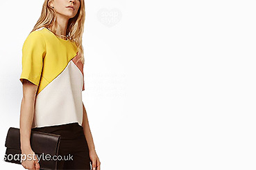 Maria's pink & yellow top in Coronation Street