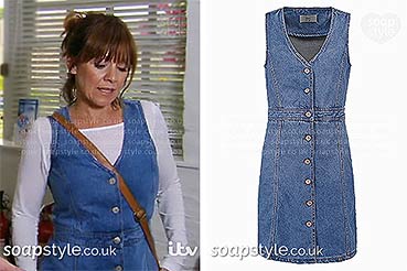 Rhona in Emmerdale Denim Dress