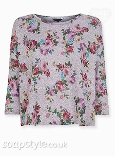 Tracy’s Grey Flower Print Sweater