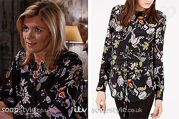 Leanne’s Floral Butterfly Blouse on Corrie