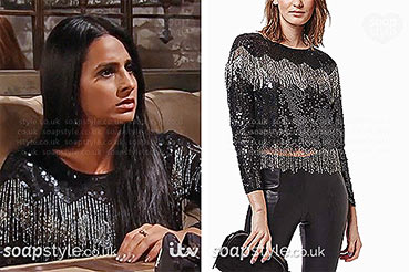Alya sequin beaded top in Coronation Street Alya sequin beaded top in Coronation Street
