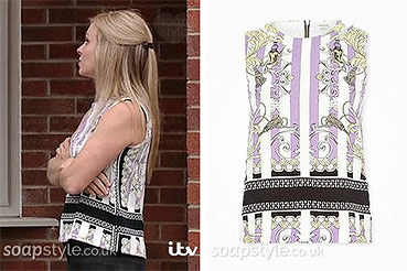 Sarah’s Purple Stripe Top