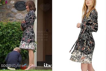 Rhona in Emmerdale floral dress