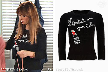 Maria Connor Lipstick Jumper on Corrie