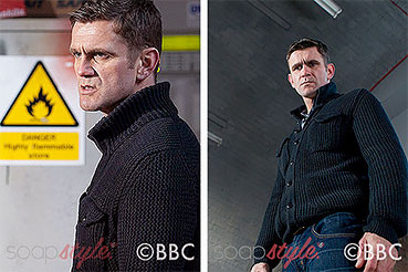 Jack Branning navy knit jacket in EastEnders