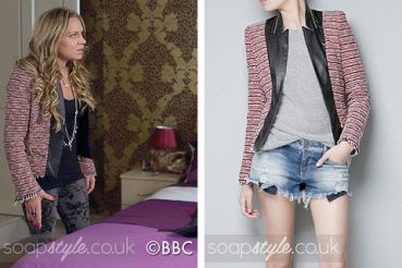 The boucle jacket worn in EastEnders by Roxy Mitchell The boucle jacket worn in EastEnders by Roxy Mitchell