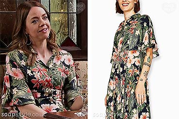 Toyah Coronation Street Tropical Flower Dress