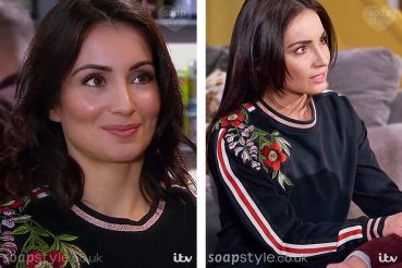 Flower sweater / jumper Leyla wears on Emmerdale