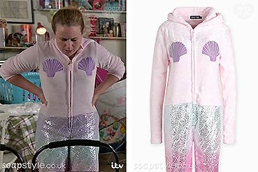 Mermaid onesie loungewear worn by Gemma on Coronation Street