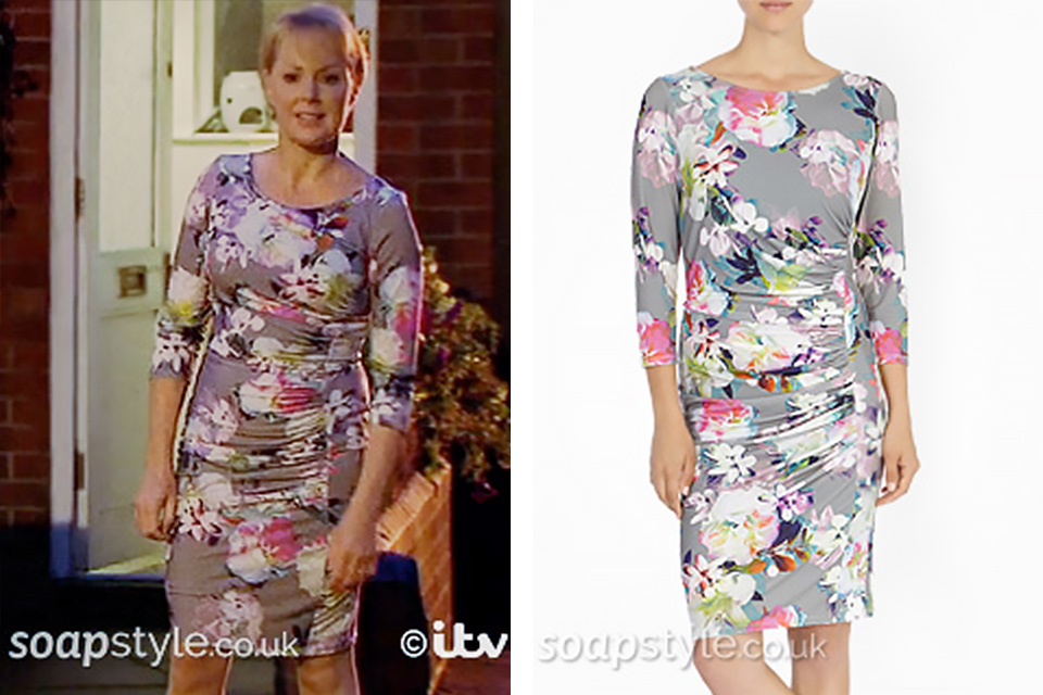 Sally's Grey Floral Dress on Coronation Street Where From? Found!