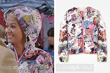 Lola EastEnders Clothes - graphic print hoodie jacket Lola EastEnders Clothes - graphic print hoodie jacket