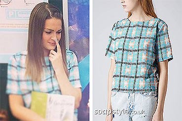 Sienna Hollyoaks clothes check tartan top Sienna Hollyoaks clothes check tartan top