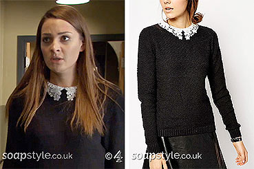 Sienna Hollyoaks Clothes lace collar jumper Sienna Hollyoaks Clothes lace collar jumper
