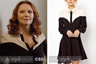 Janine EastEnders Outfits - Black and White Dress