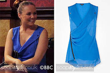 Janine Butcher Fashion - Blue Top on EastEnders