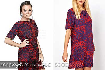 Janine EastEnders Outfits - Red Print Dress
